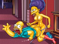 Juicy futanari babes from The Simpsons get busy